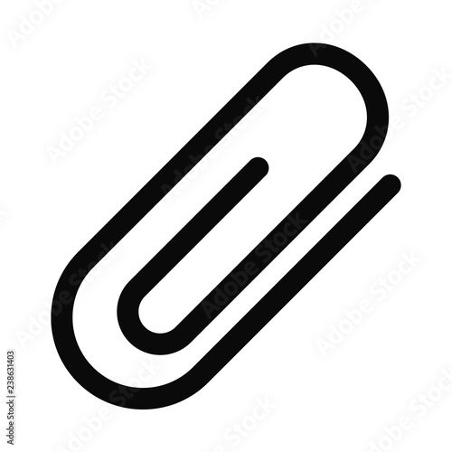 Paper clip vector icon
