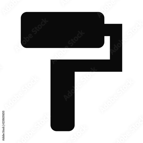 Filled Paint roller vector icon