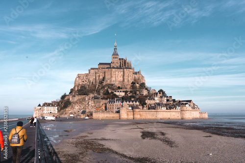 Mont Saint Michel, Castle in France, Northern France. Tursist attraction 