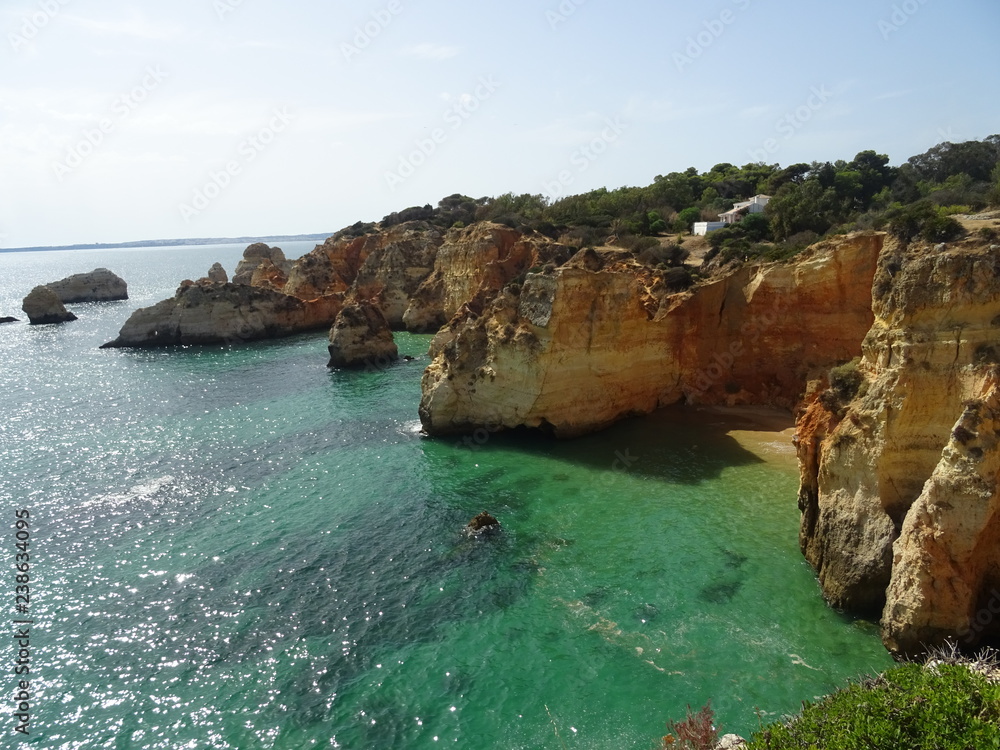 rock and sea in portugal