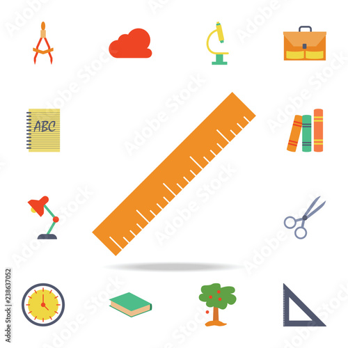 ruler colored icon. Detailed set of colored education icons. Premium graphic design. One of the collection icons for websites, web design, mobile app