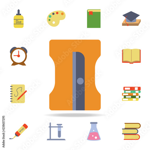 pencil sharpener colored icon. Detailed set of colored education icons. Premium graphic design. One of the collection icons for websites, web design, mobile app