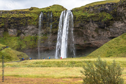 Seljalandsfoss view from far  ring road  Iceland