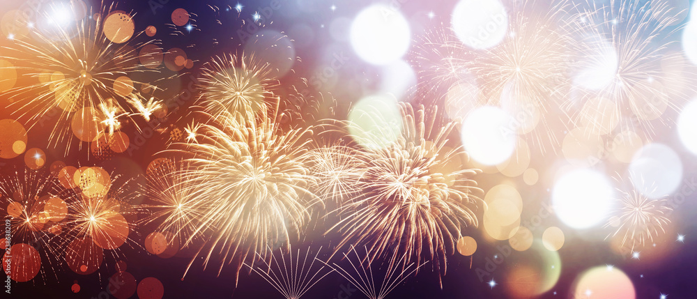 Fototapeta premium Wunderschönes Feuerwerk