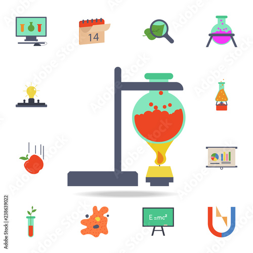 colored heating of chemical fluid icon. Detailed set of colored science icons. Premium graphic design. One of the collection icons for websites, web design, mobile app