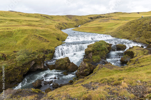 River in beautiful icelandic landscape near Skogafoss, Iceland