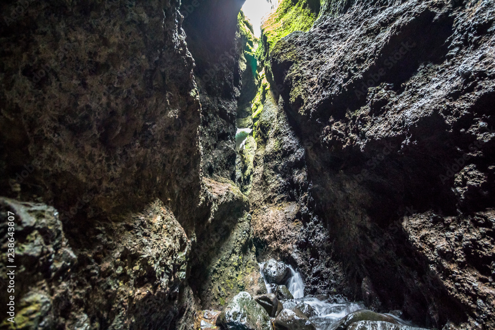 Obraz premium Inside the Raudfeldsgja ravine, Sneafellsnes, Iceland