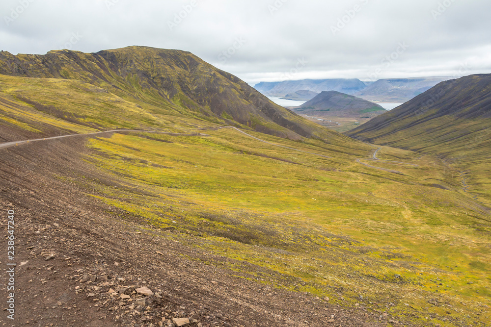Panoramic west fjords landscape, Iceland