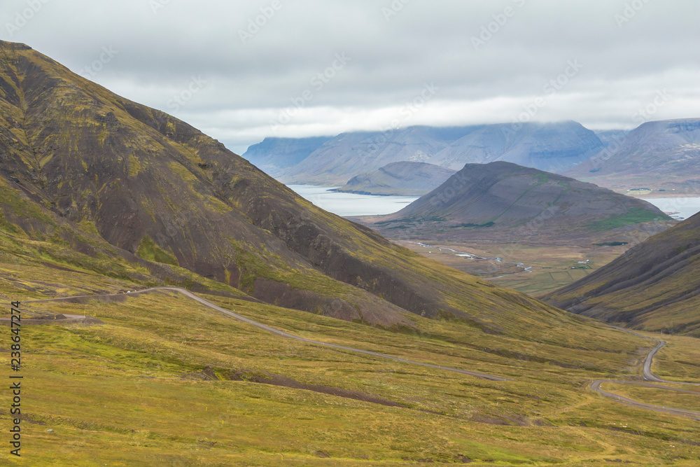 Panoramic west fjords landscape, Iceland Panoramic west fjords landscape, Iceland