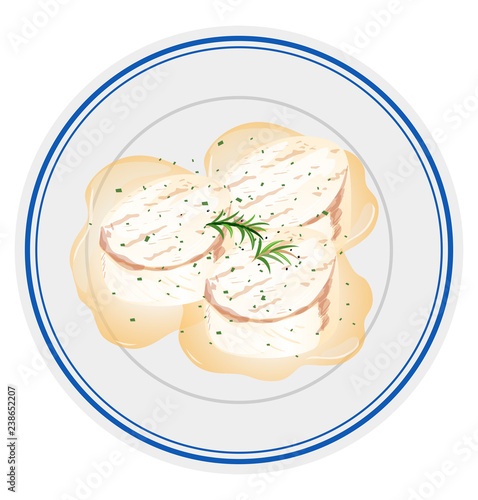 scallops on plate scene