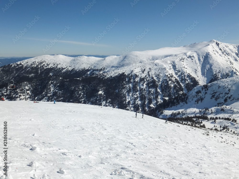 Amazing Winter view from Todorka peak, Pirin Mountain, Bulgaria