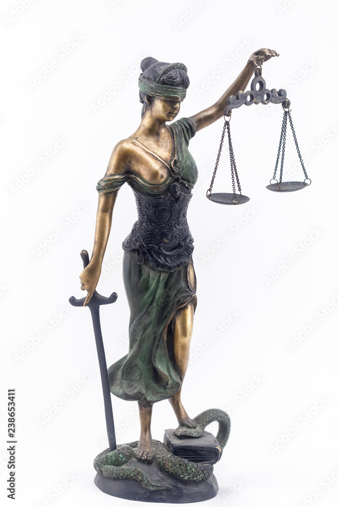 figure of the goddess of justice with scales. Libra goddess of justice  close-up Stock Photo | Adobe Stock