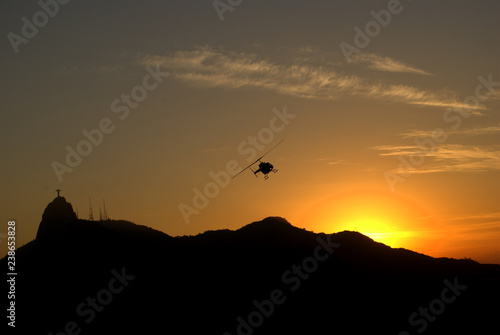 sunset in mountains 