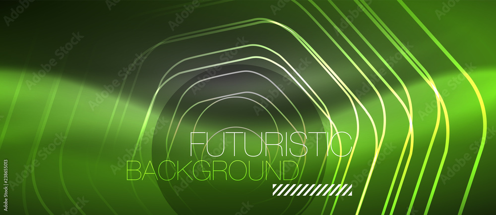 Black and glowing color lines neon design, magin techno template background Black and glowing color lines neon design, magin techno template background