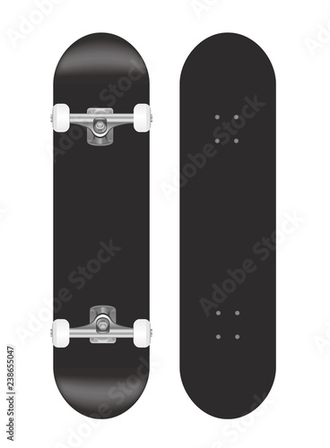 skateboard vector template illustration (black)