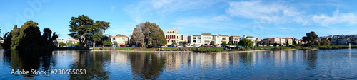 Schilderij op canvas Panorama view of beautiful houses in San Francisco, California, USA