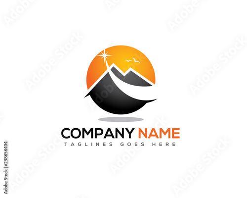 shooting star above mountain logo 1