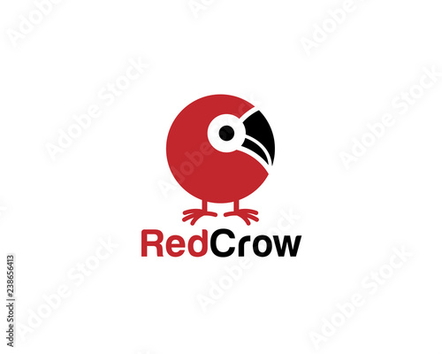 red crow icon logo