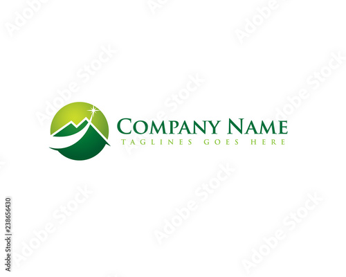 shooting star above mountain logo 2