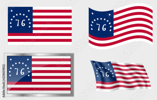 Flag of the US 13 Stars Bennington