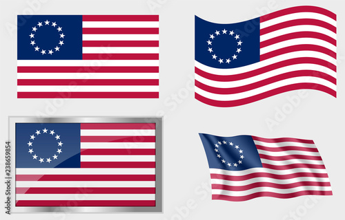 Flag of the US 13 Stars Betsy Ross photo
