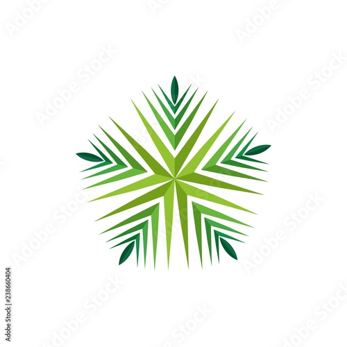 leaf ecologo design vector