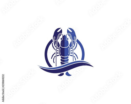 lobster illustration design template for bussines