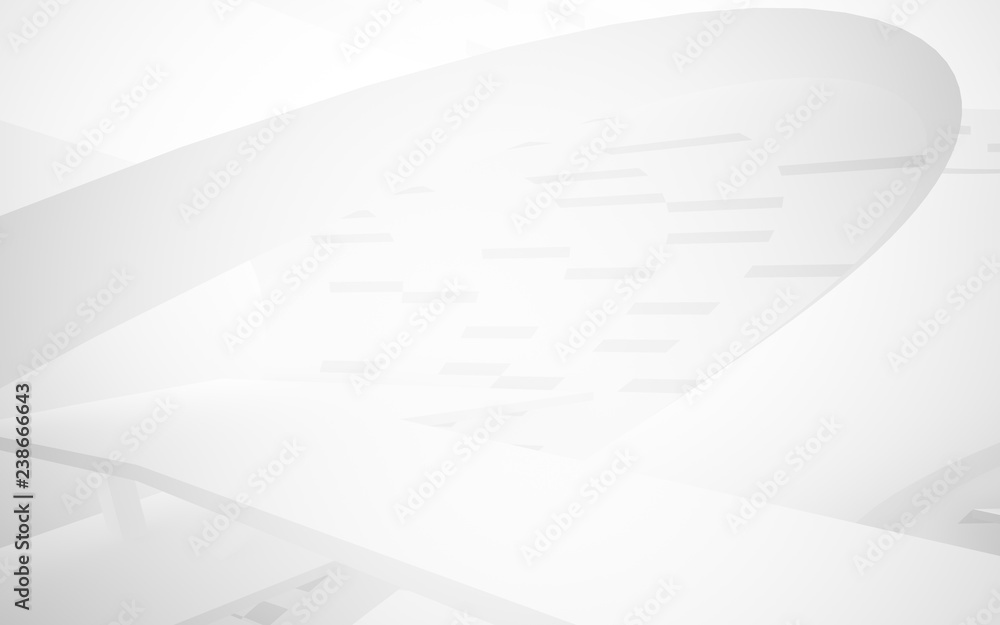 Abstract white interior of the future. 3D illustration and rendering Abstract white interior of the future. 3D illustration and rendering