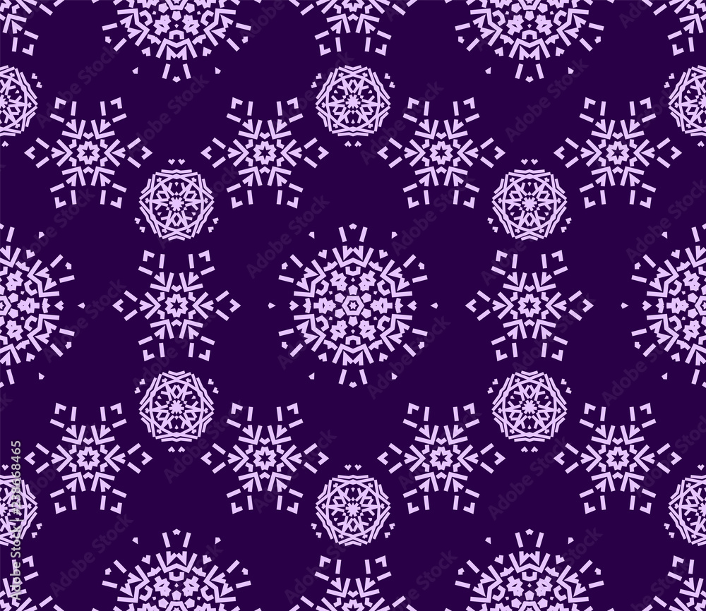 Christmas snowflake seamless pattern for winter holiday ornament Christmas snowflake seamless pattern for winter holiday ornament