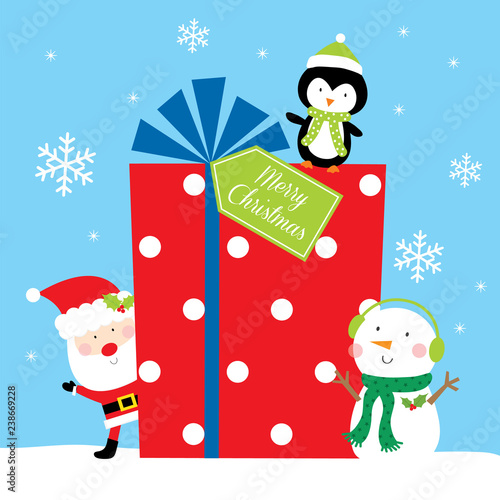 giant christmas present greeting card design