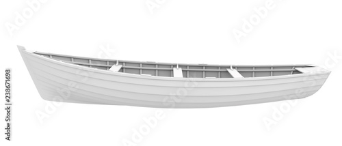 Wooden Boat Isolated