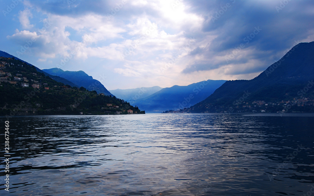 Scenic landscapes of Como Lake, Italy