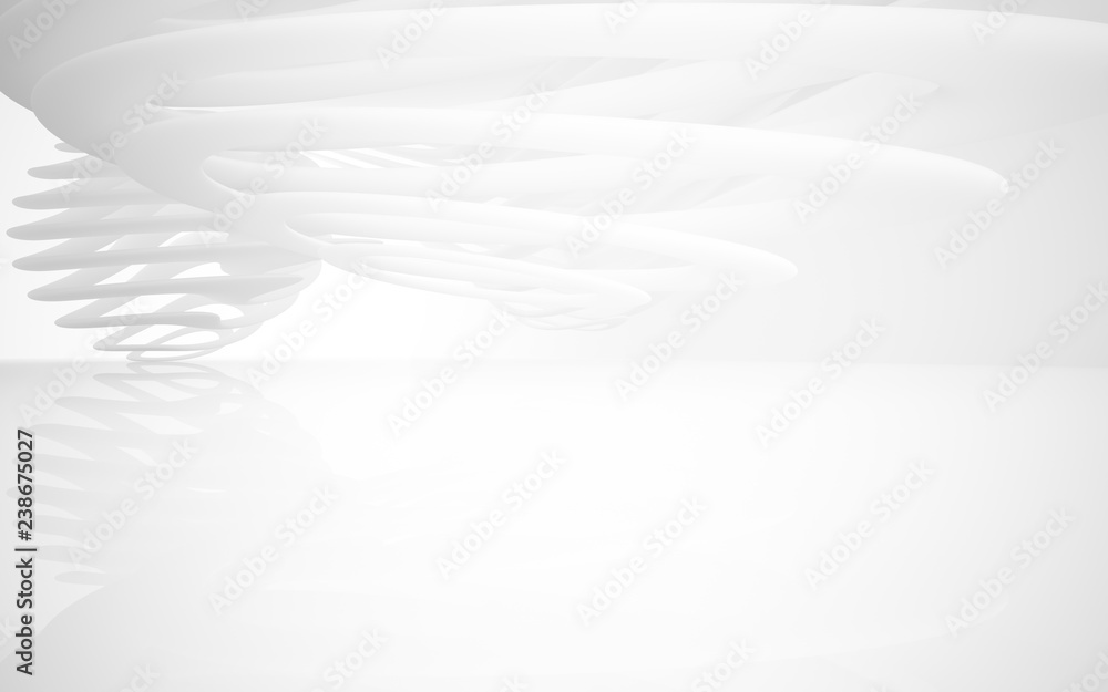White smooth abstract architectural background. 3D illustration and rendering White smooth abstract architectural background. 3D illustration and rendering