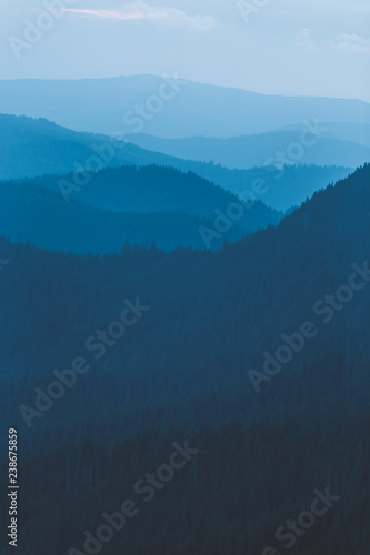 Blue hour in the mountains