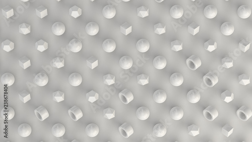 Pattern from white primitives on white surface