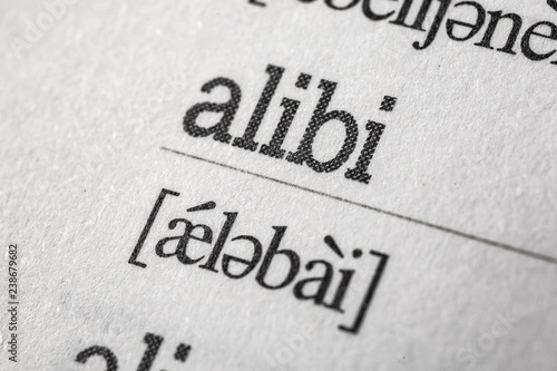 word alibi and phonetic alphabet