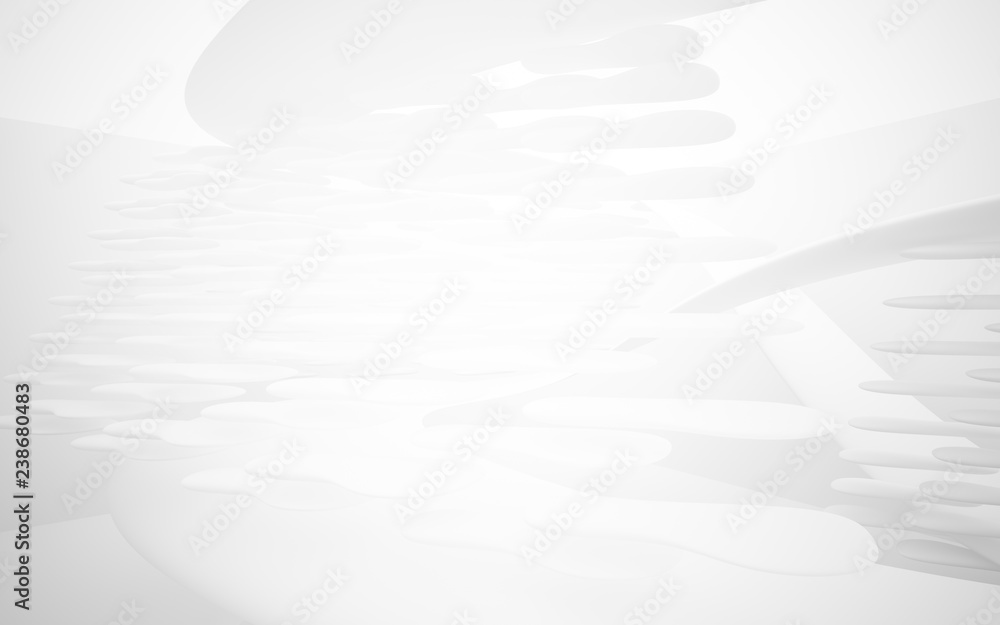 White smooth abstract architectural background. 3D illustration and rendering White smooth abstract architectural background. 3D illustration and rendering