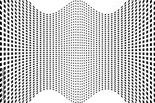 Abstract halftone pattern. Vector halftone background of squares for design banners, posters, business projects, pop art texture, covers. Geometric black and white texture.