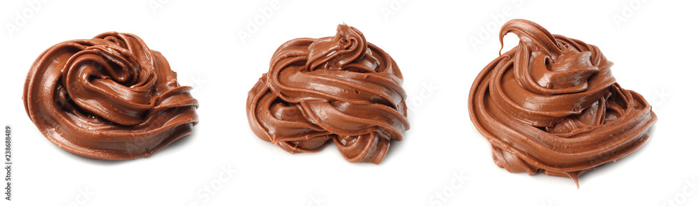 chocolate cream isolated on white background chocolate cream isolated on white background