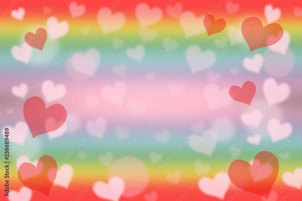 valentines day background with hearts and place for text