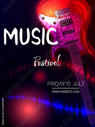 Vector poster for music festival.