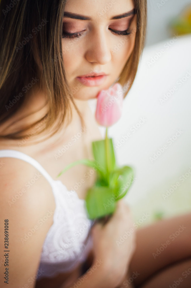 Beautiful young girl with a healthy and well-groomed complexion. Beautiful young girl with a healthy and well-groomed complexion.