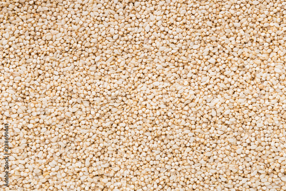 Amaranth grains, source of protein, top view Amaranth grains, source of protein, top view