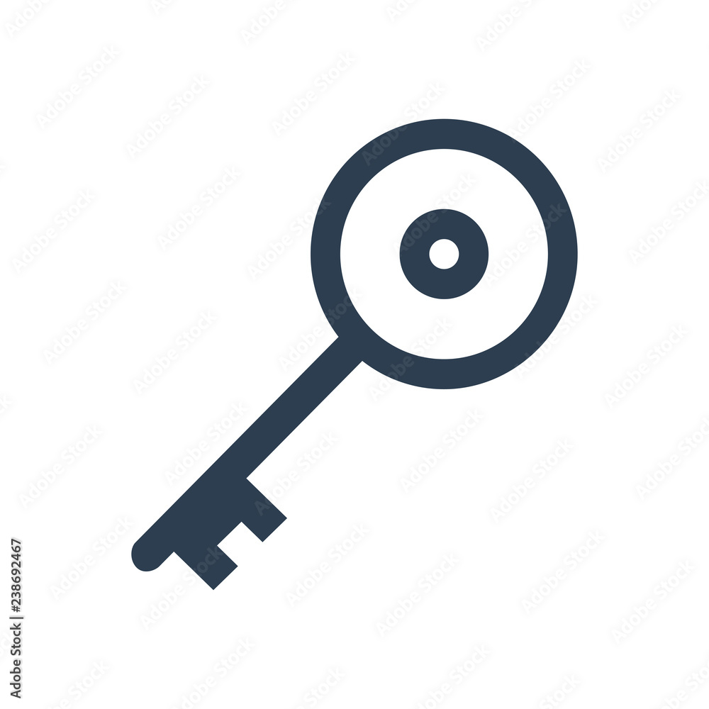 Line icon key isolated on white background. Vector illustration. Line icon key isolated on white background. Vector illustration.