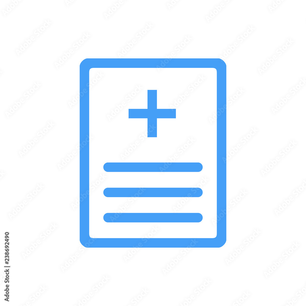 Line icon medical report isolated on white background. Vector illustration. Line icon medical report isolated on white background. Vector illustration.
