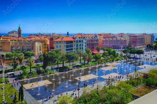 View to the Promenade du Paillon, City of Nice, France photo