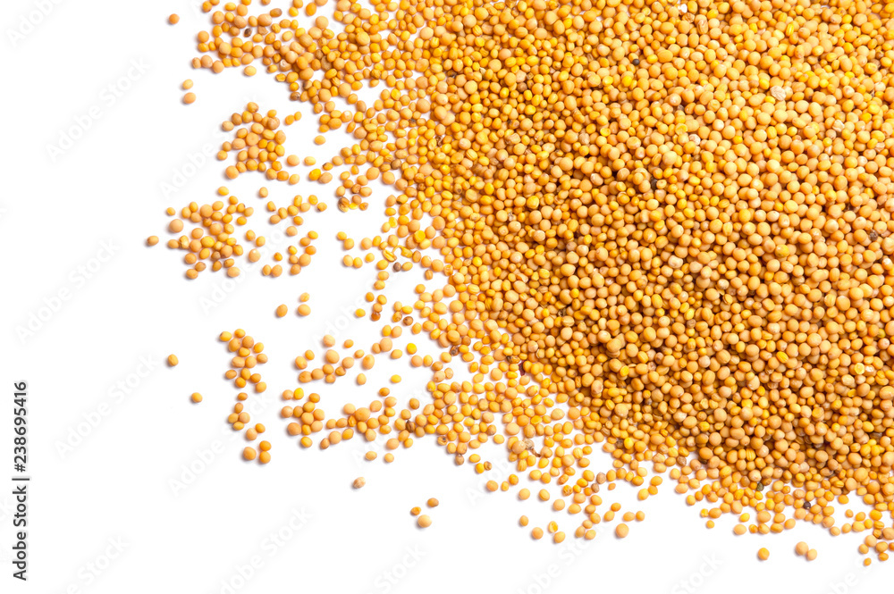 mustard seed isolated on white