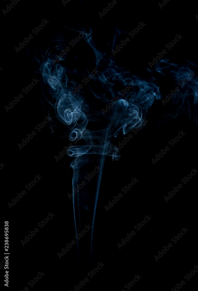 White smoke on black background. White smoke on black background.