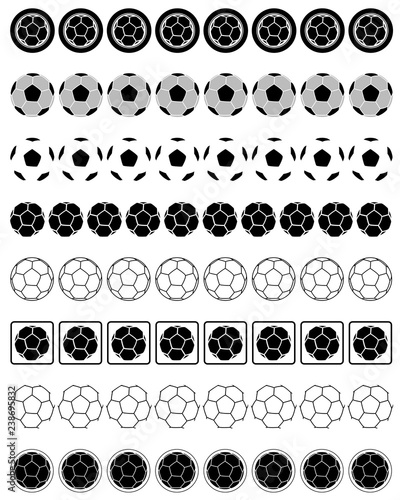 Fußball Trennlinie Bordüre Grenze Rahmen Abgrenzung - football soccer borders divider design decoration elements #vector