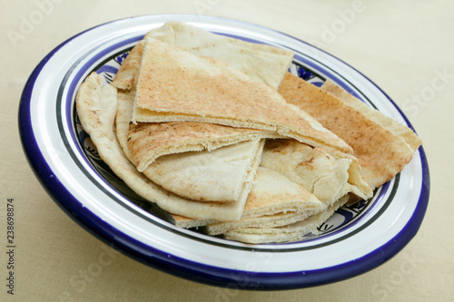 Arab flat bread or kubz